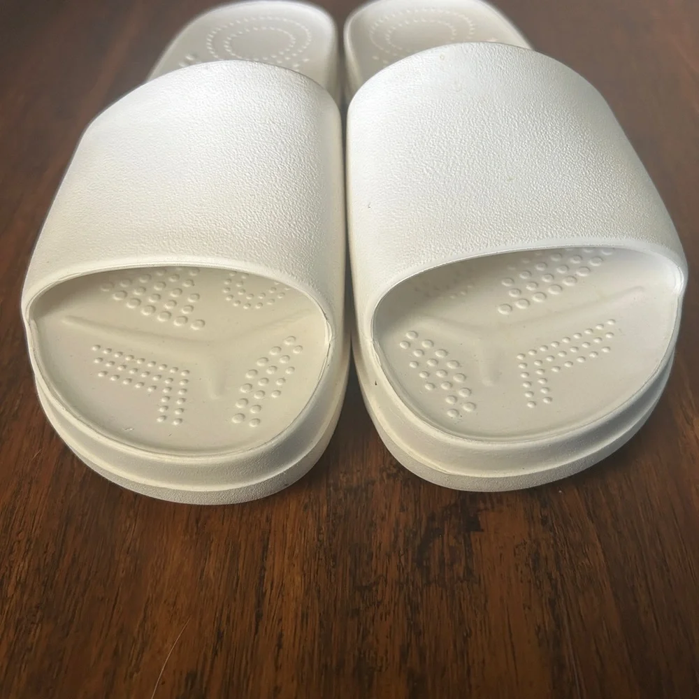 White EVA Slide Sandals - Picture 3 of 6